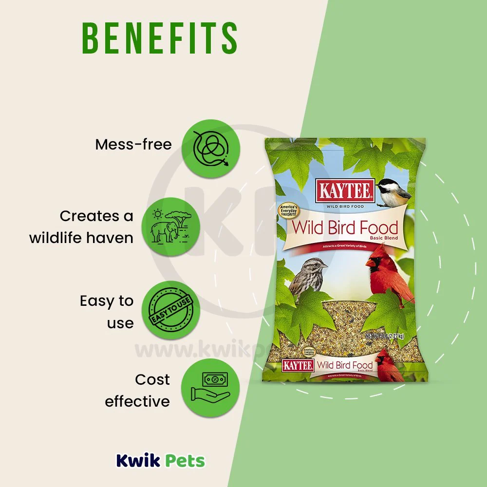 Kaytee Basic Blend Wild Bird Food 5-lb - Image 4