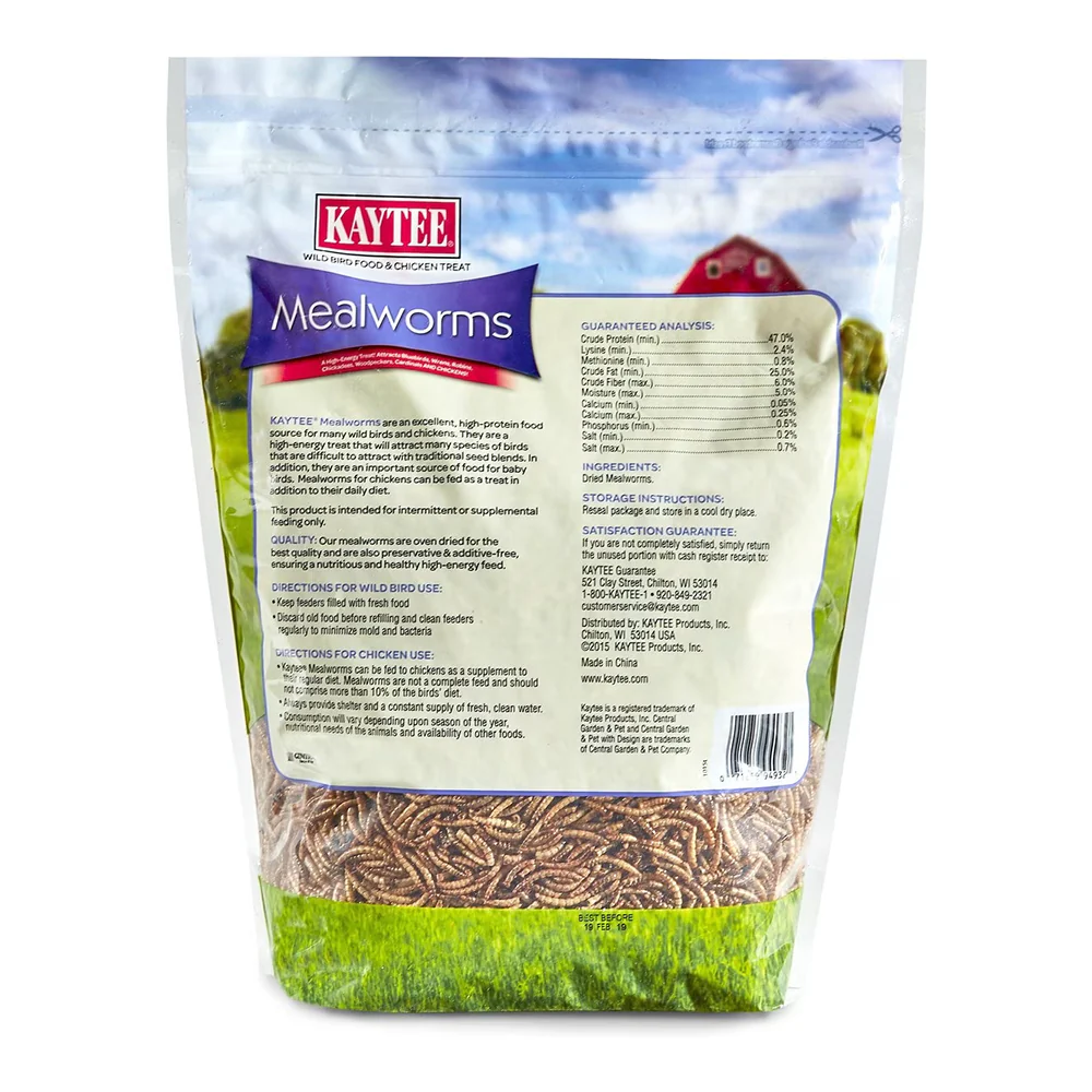 Kaytee Mealworms Wild Bird Food & Chicken Treat 32-oz - Image 2
