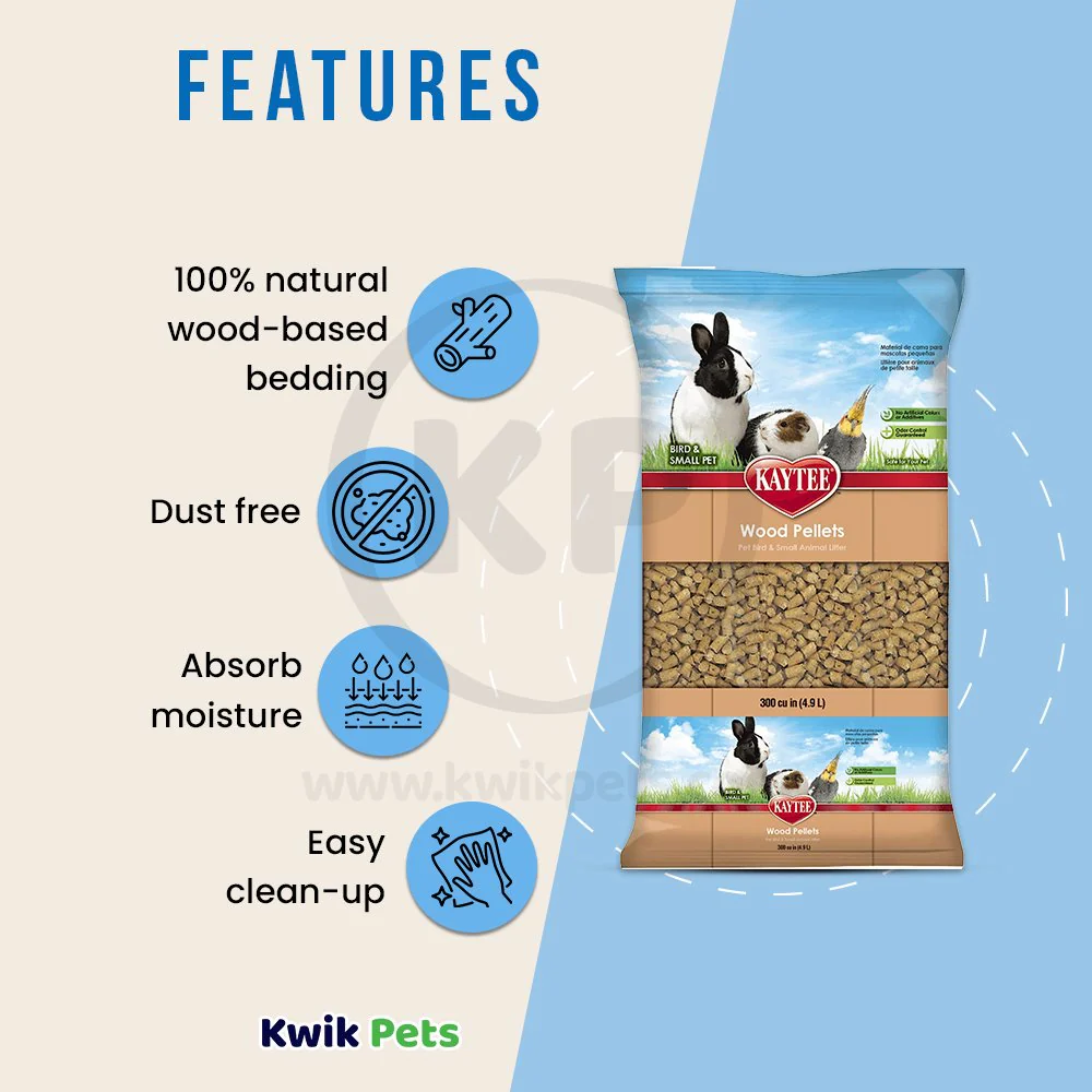 Kaytee Wood Pellets Litter for Bird & Small Pets 4.9 Liters - Image 3