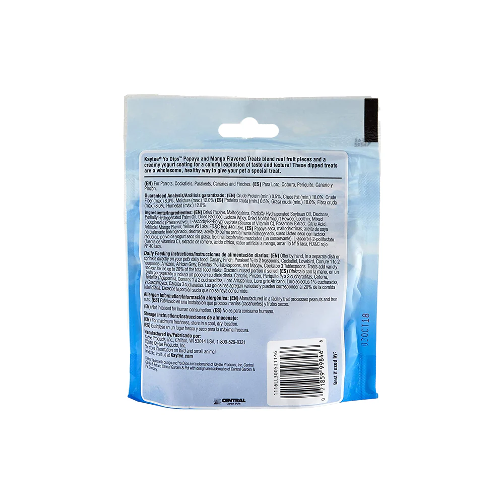 Kaytee Yo Dips Mango & Papaya Flavored Treat for All Pet Birds 2.5-oz - Image 2