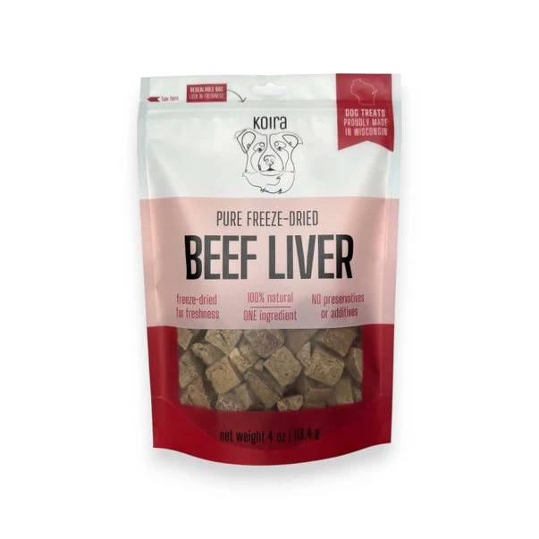Koira Freeze-Dried Beef Liver Dog Treats 4-oz