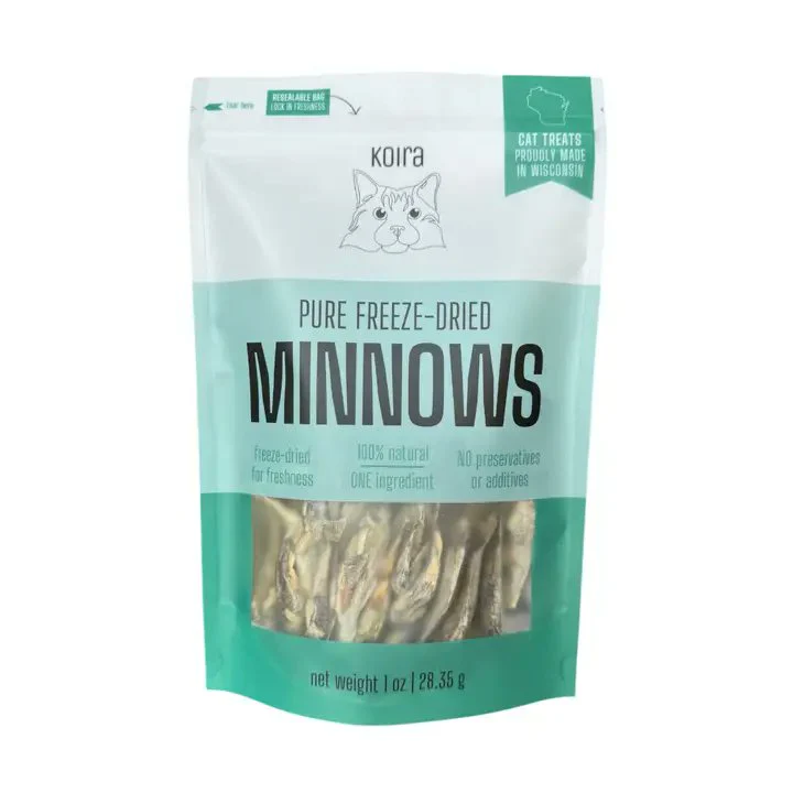 Koira Freeze-Dried Minnows Protein-Packed Cat Treats 1-oz