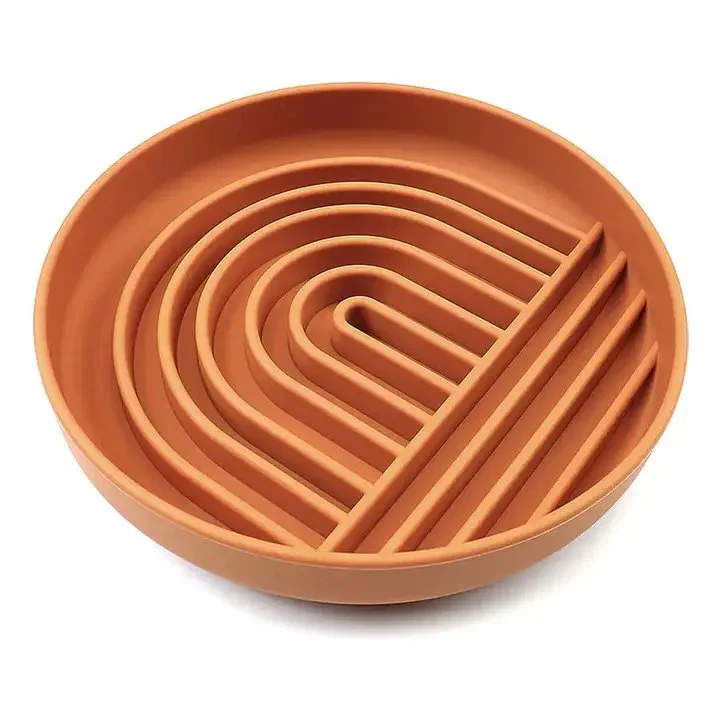 Koira Rainbow Silicone Dog Slow Feeder Lick Mat with Suction Terracota