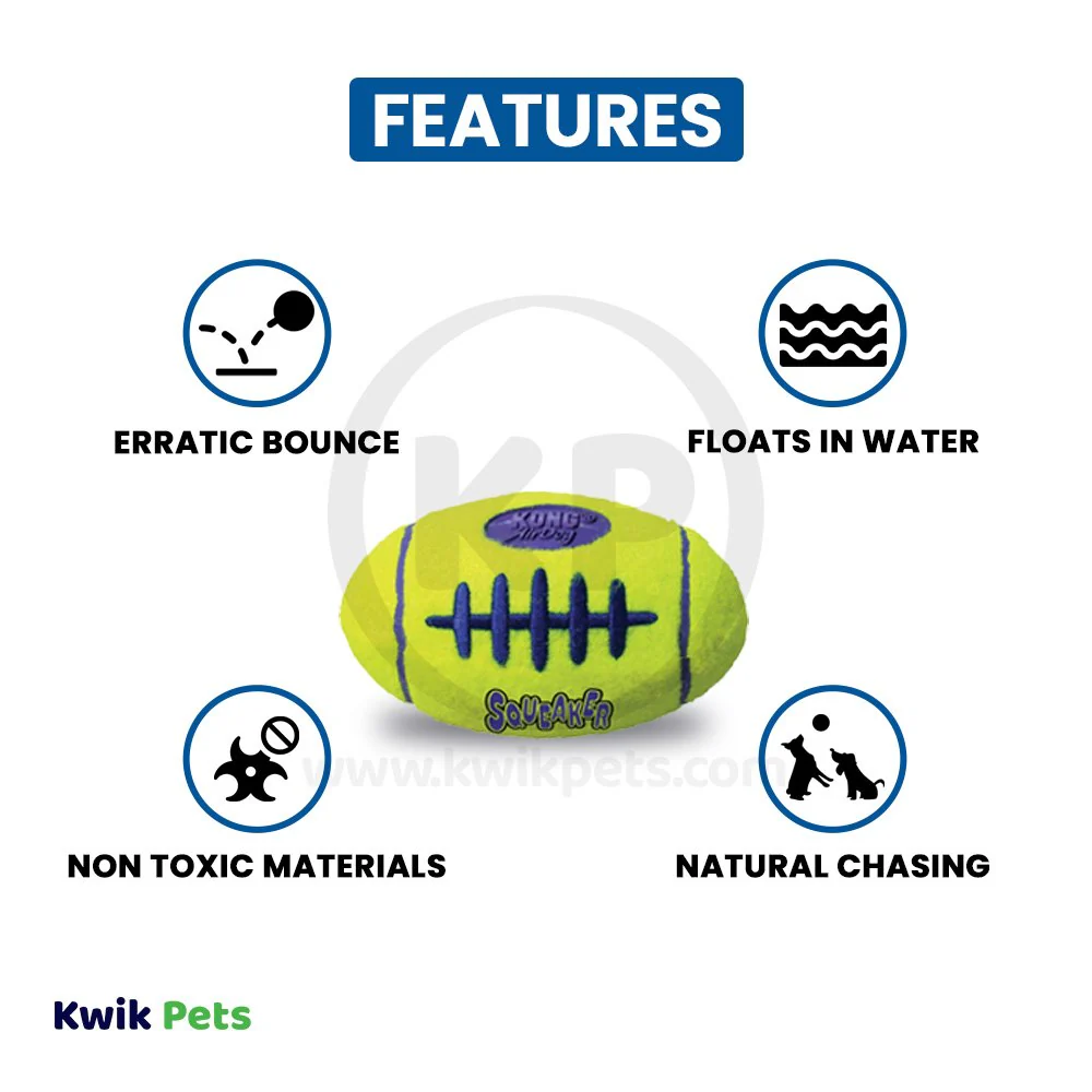 KONG Air Dog Squeaker Football Dog Toy Small - Image 2