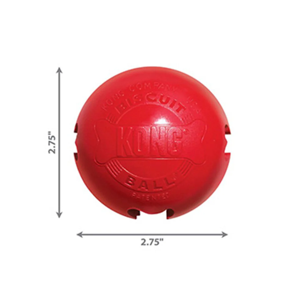 KONG Ball Dog Toy Red Small - Image 3