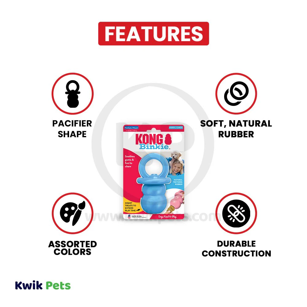 KONG Binkie Puppy Toy Assorted Medium - Image 2