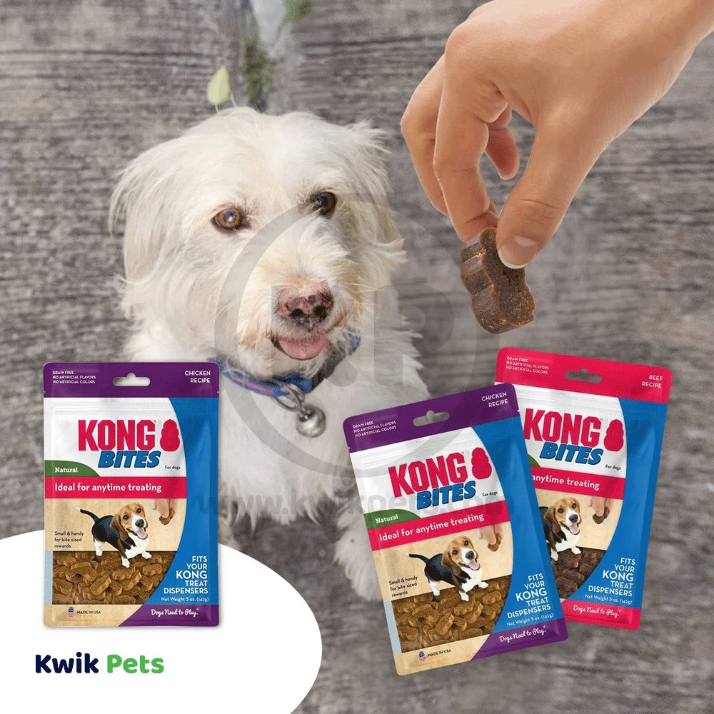 KONG Bites Dog Treats Regular Chicken 5-oz - Image 5
