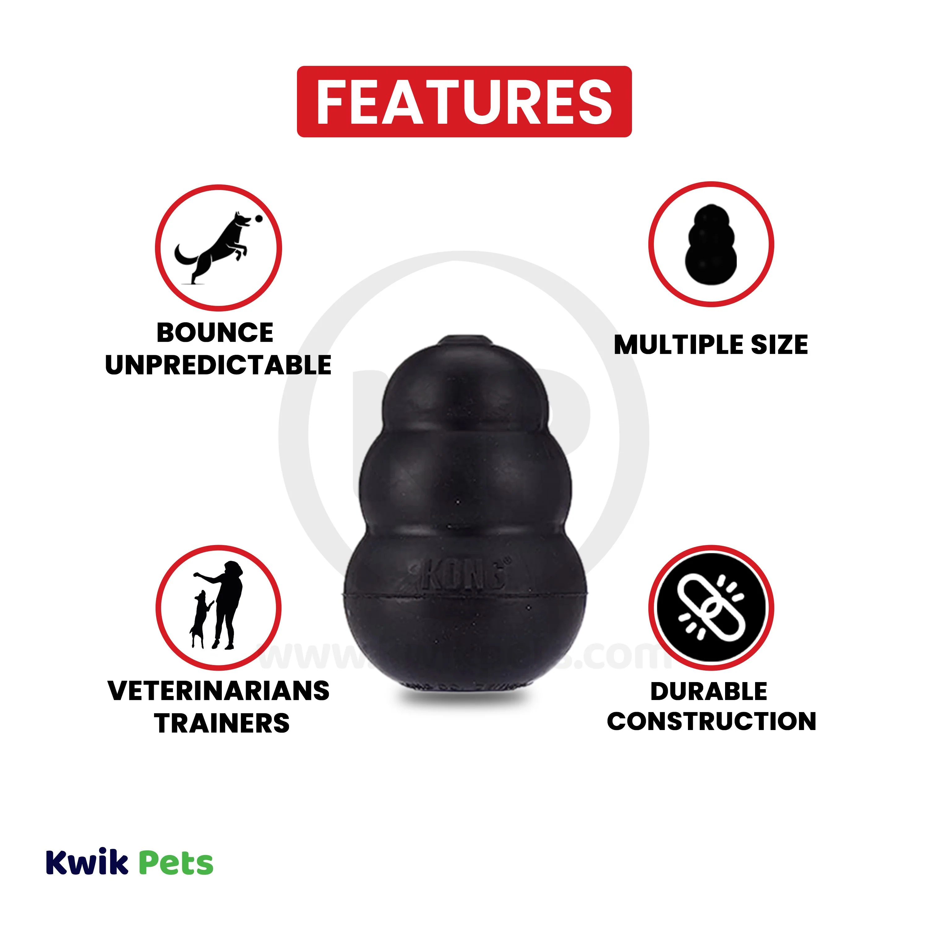 KONG Extreme Dog Toy Black XXL - Image 3