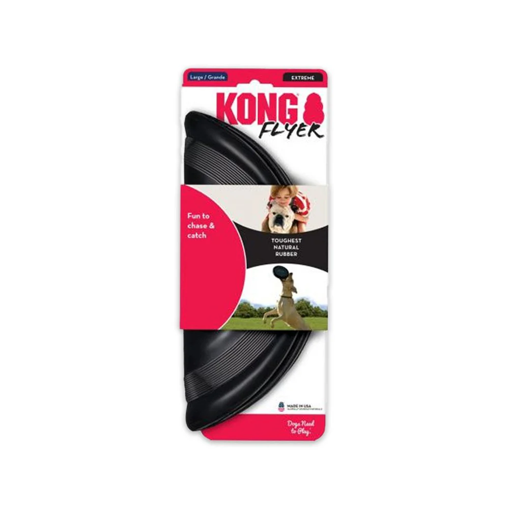 KONG Extreme Flyer Dog Toy Black Large - Image 2