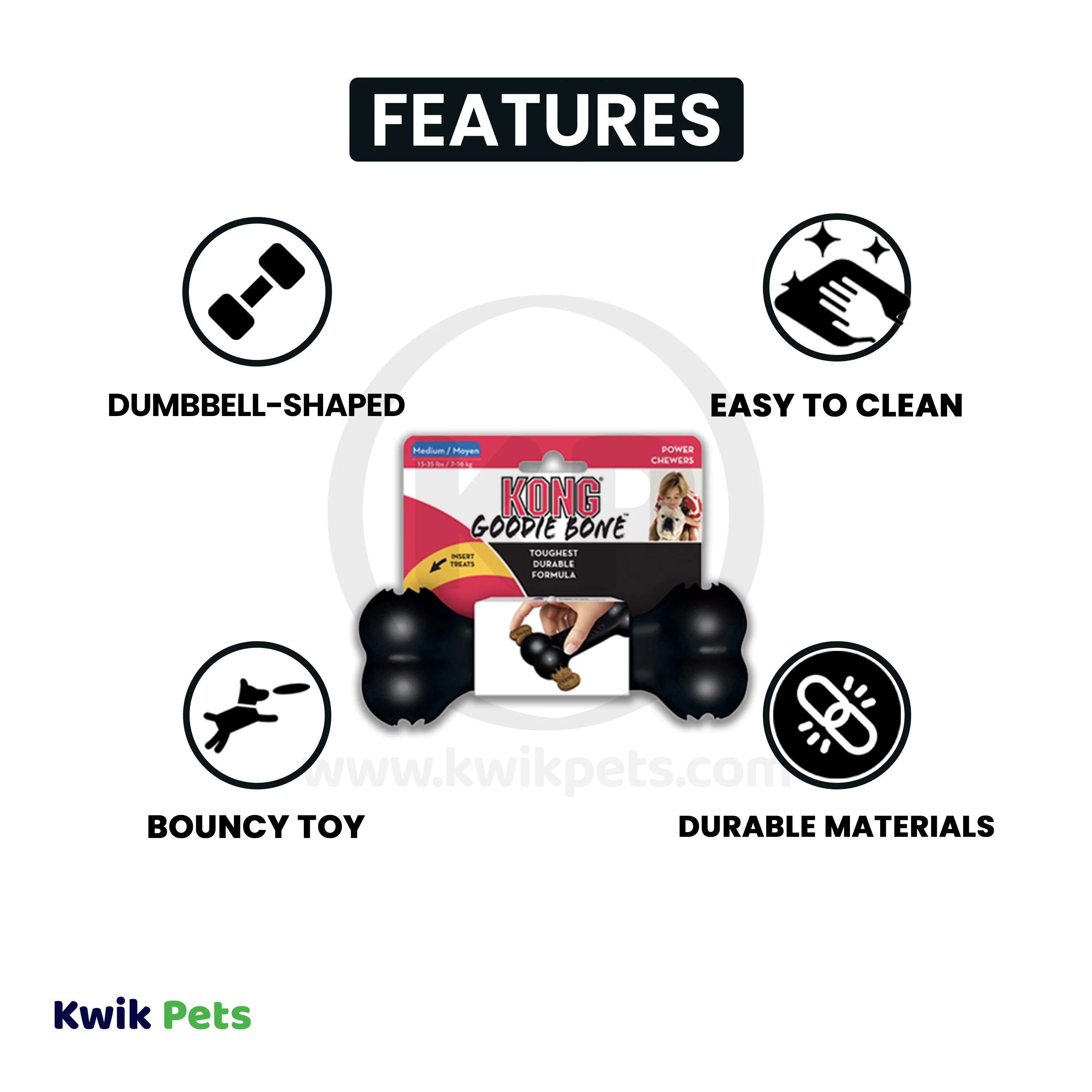 KONG Extreme Goodie Bone Dog Toy Large - Image 3