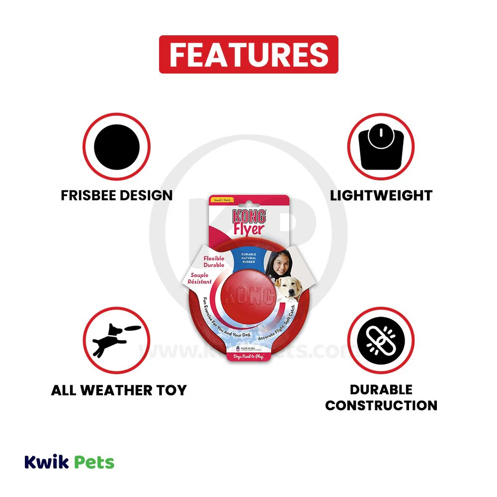 KONG Puppy Flyer Dog Toy Assorted Small - Image 2