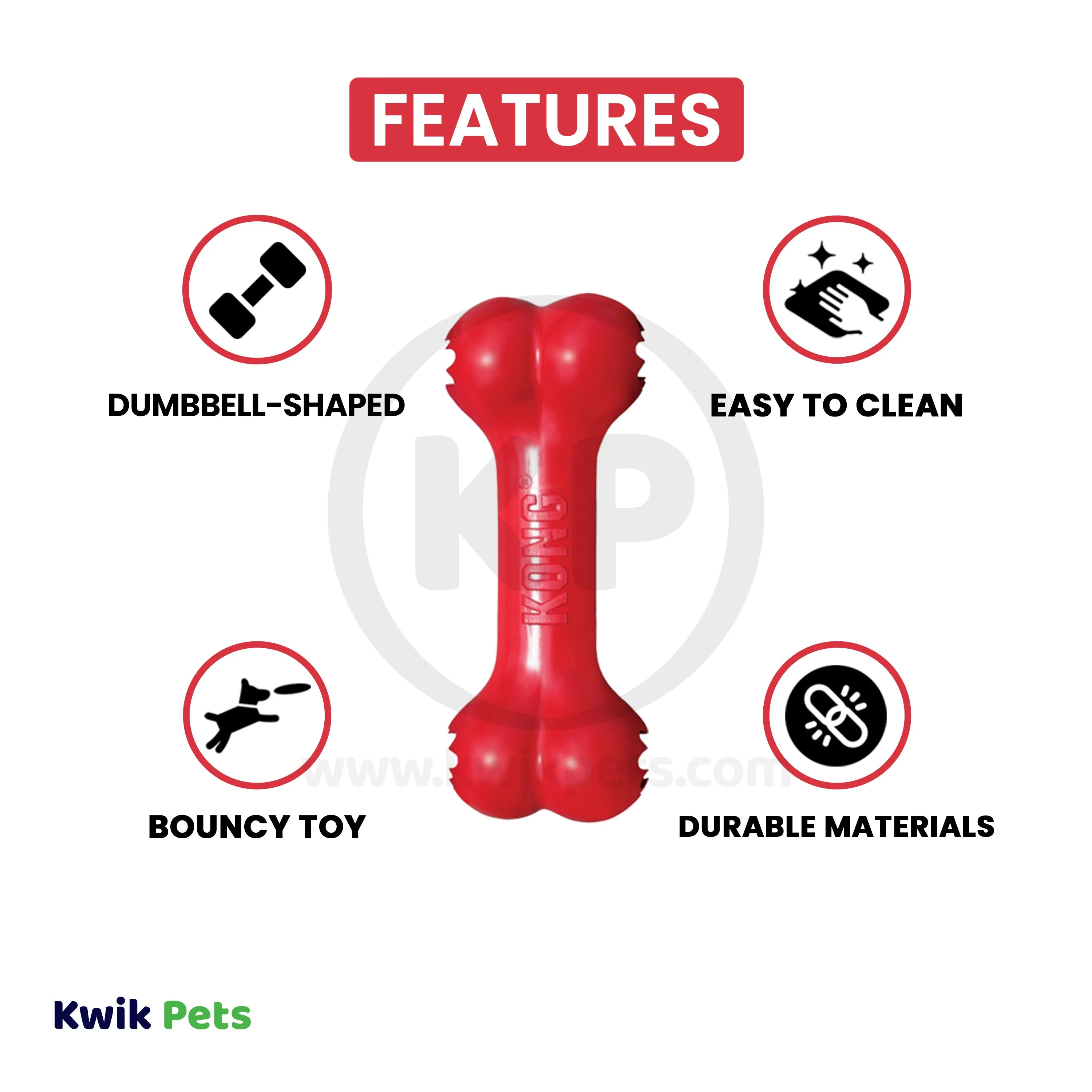 KONG Goodie Bone Dog Toy Small - Image 2