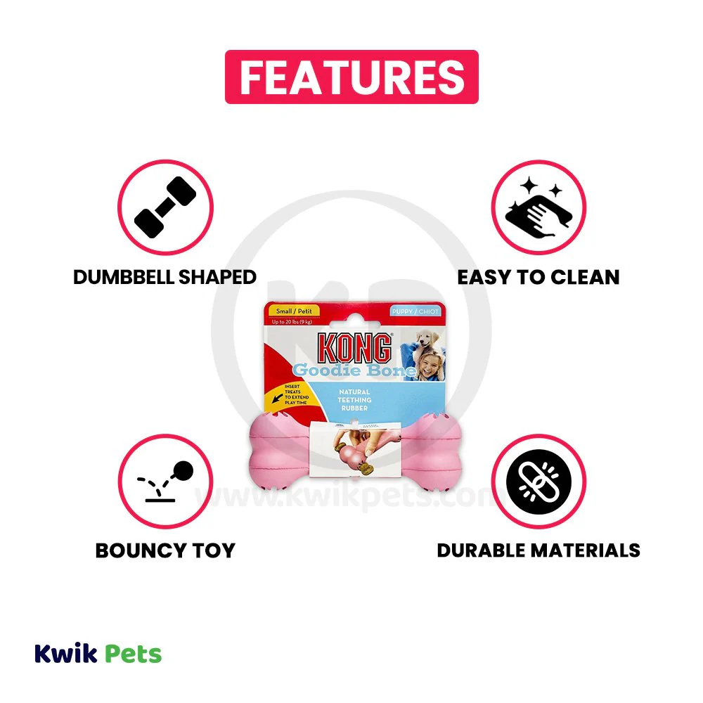KONG Goodie Bone Puppy Toy Assorted Small - Image 2