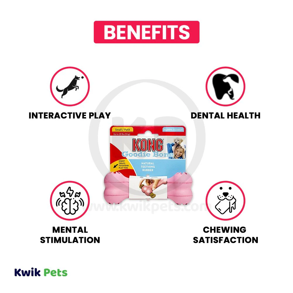 KONG Goodie Bone Puppy Toy Assorted Small - Image 3