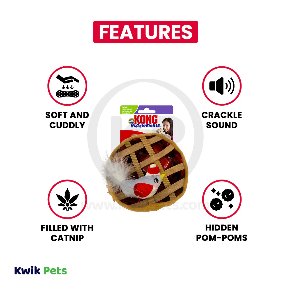 KONG Holiday Puzzlements Pie Cat Toy One Size - Image 2