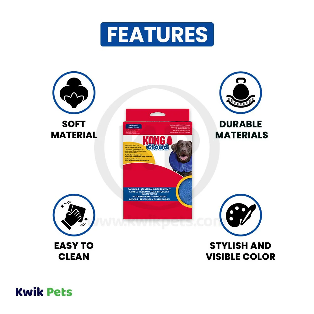 KONG Inflatable E-Collar Blue Large - Image 2