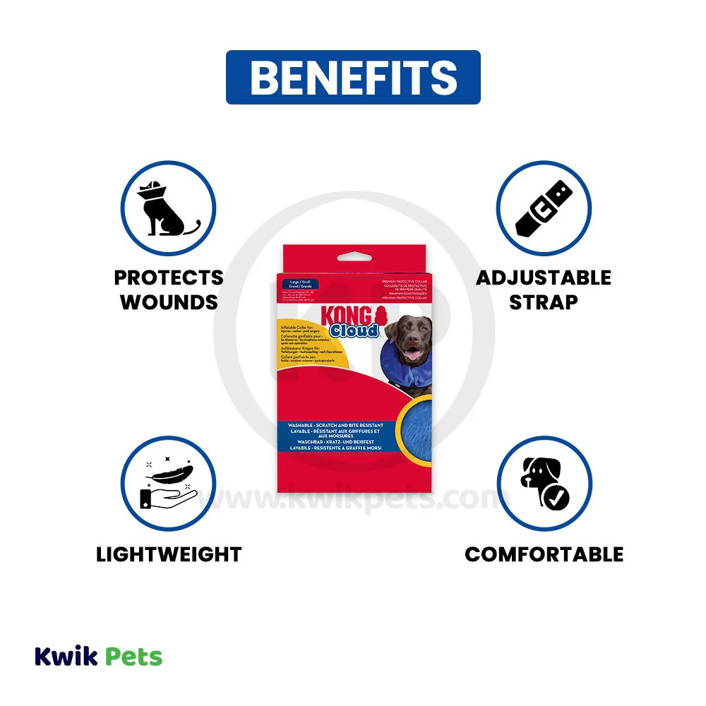 KONG Inflatable E-Collar Blue Large - Image 3