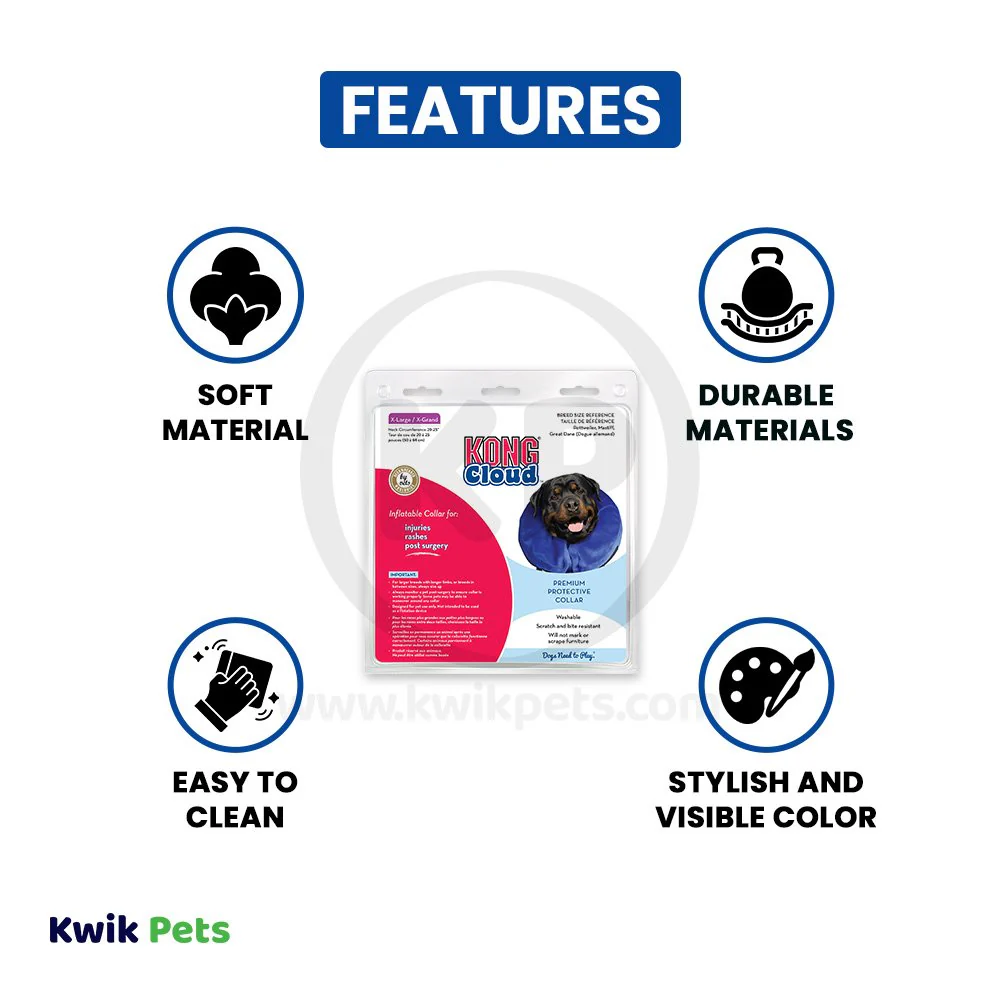 KONG Inflatable E-Collar Blue XL - Image 2
