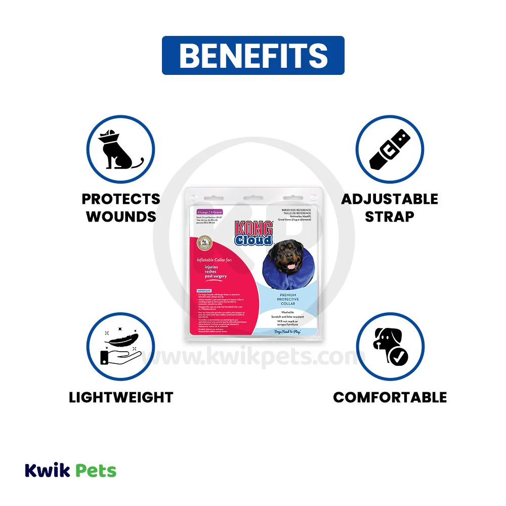 KONG Inflatable E-Collar Blue XL - Image 3