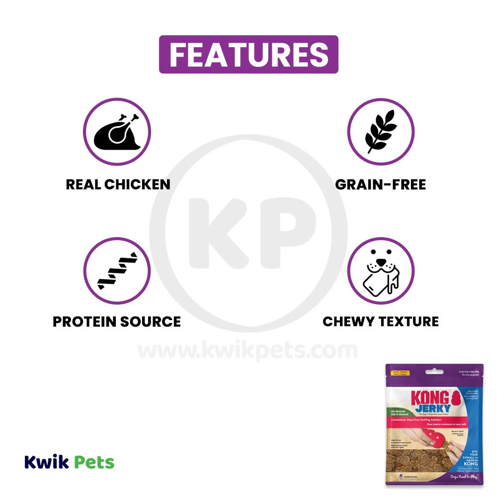 KONG Jerky Dog Treat Chicken Medium/Large - Image 4