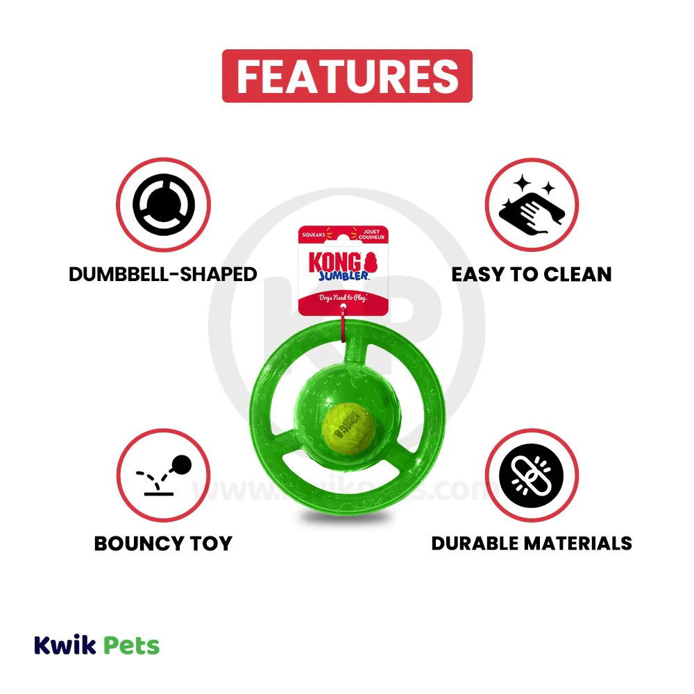 KONG Jumbler Dog Toy Disc Assorted Medium/Large - Image 2