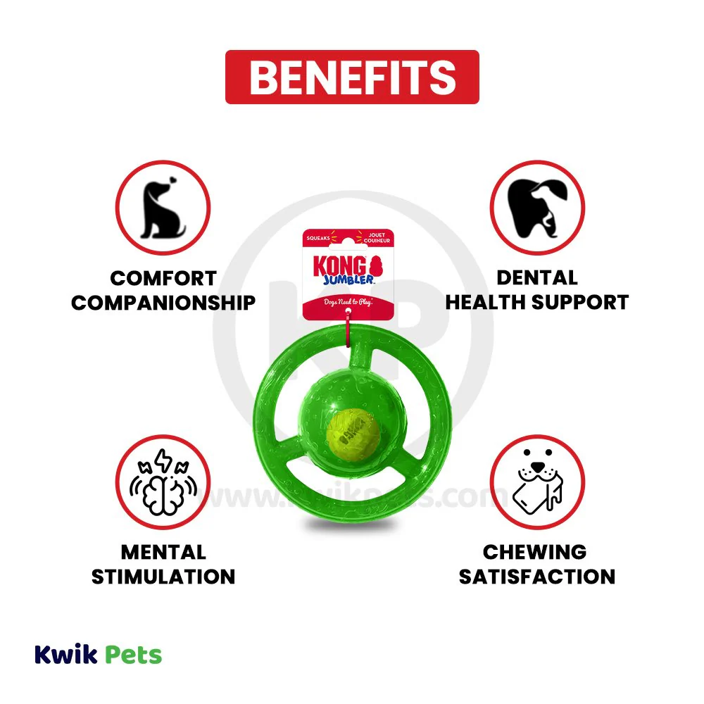 KONG Jumbler Dog Toy Disc Assorted Medium/Large - Image 3