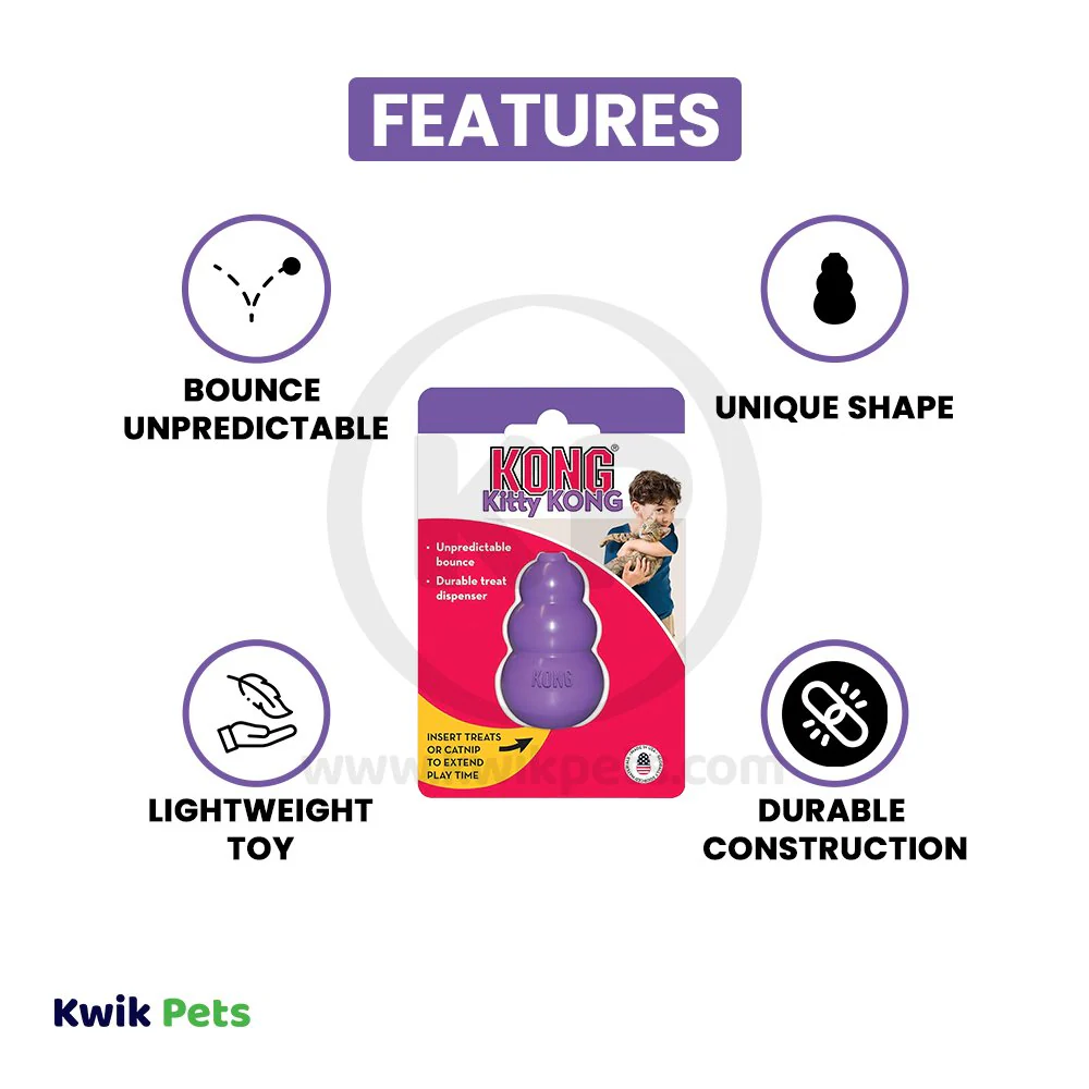 KONG Kitty Catnip Toy Purple One Size - Image 2