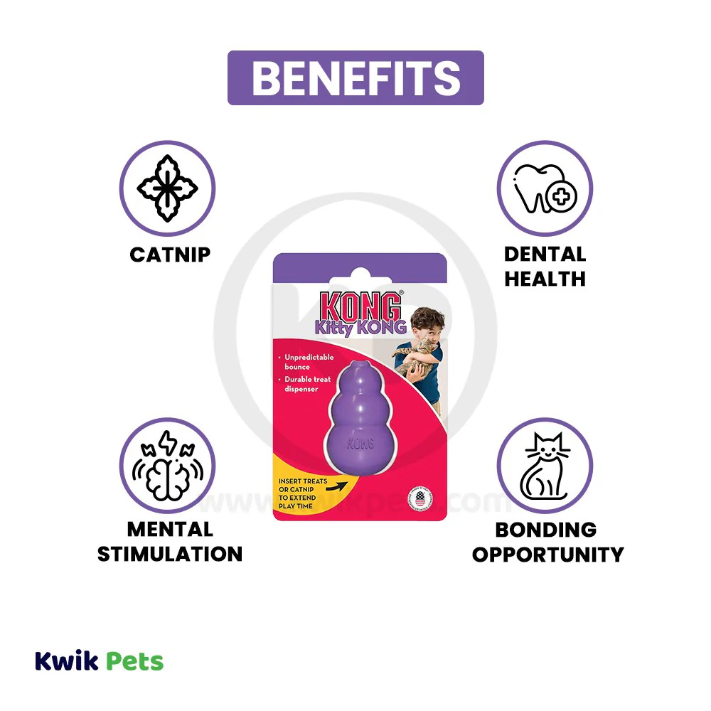 KONG Kitty Catnip Toy Purple One Size - Image 3