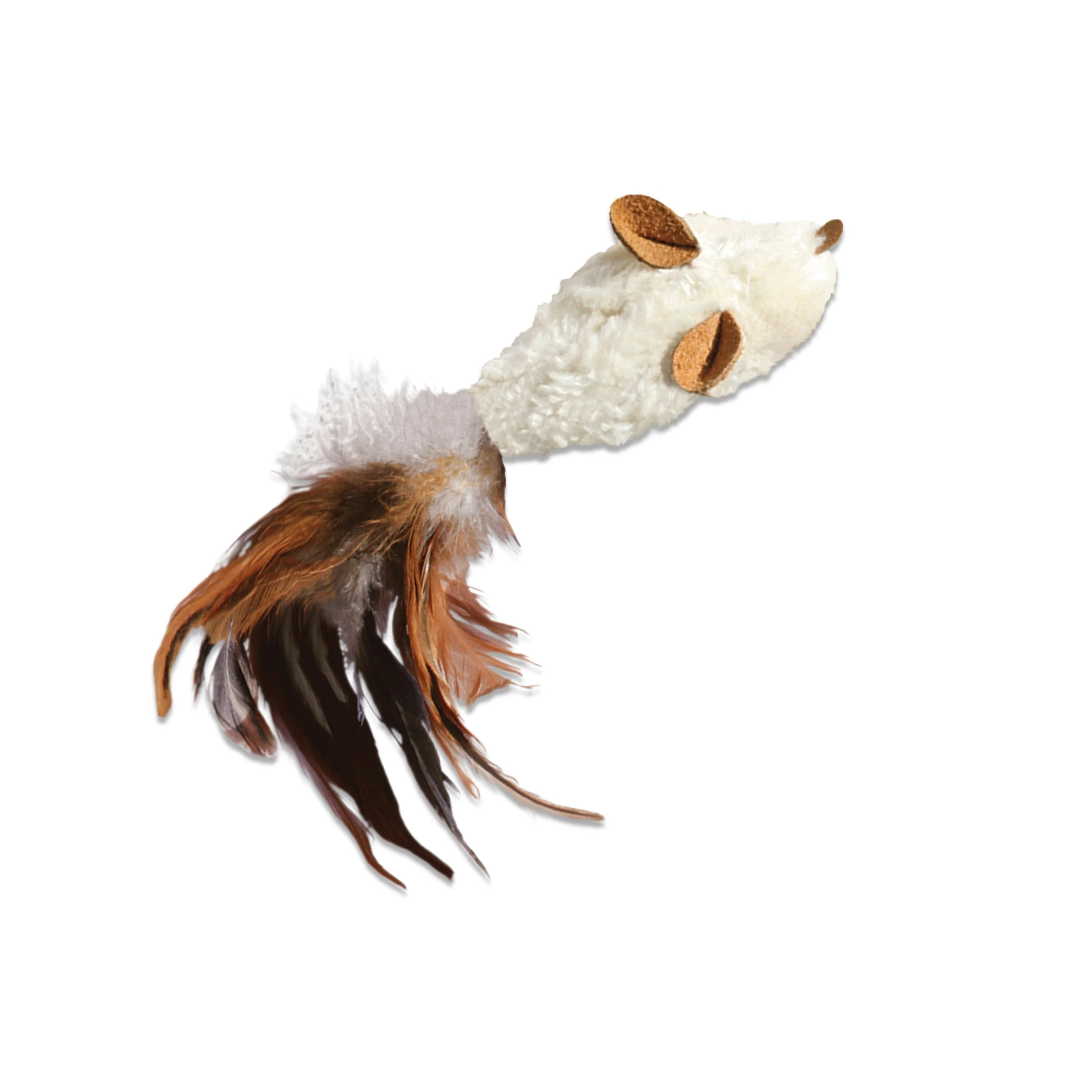 KONG Refillable Feather Mouse Catnip Cat Toy White One Size - Image 4