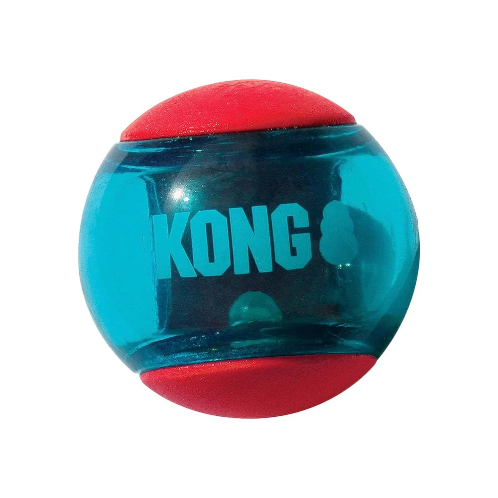KONG Squeezz Action Ball Dog Toy Red Medium - Image 4