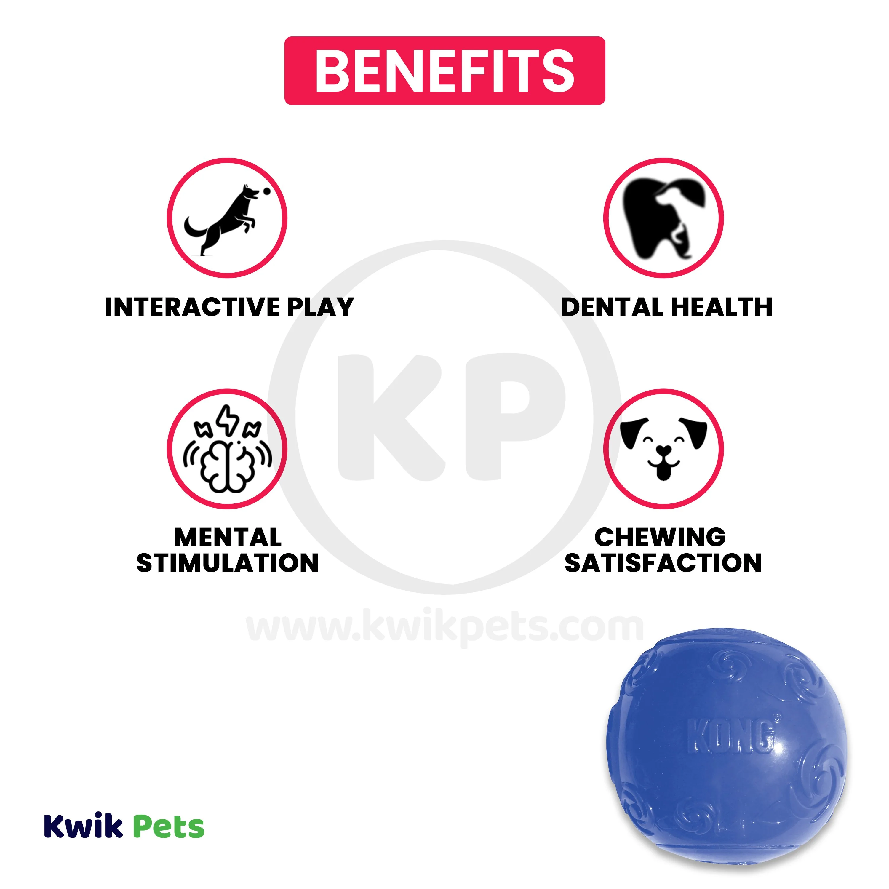 KONG Squeezz Ball Dog Toy Color Assorted XL - Image 3