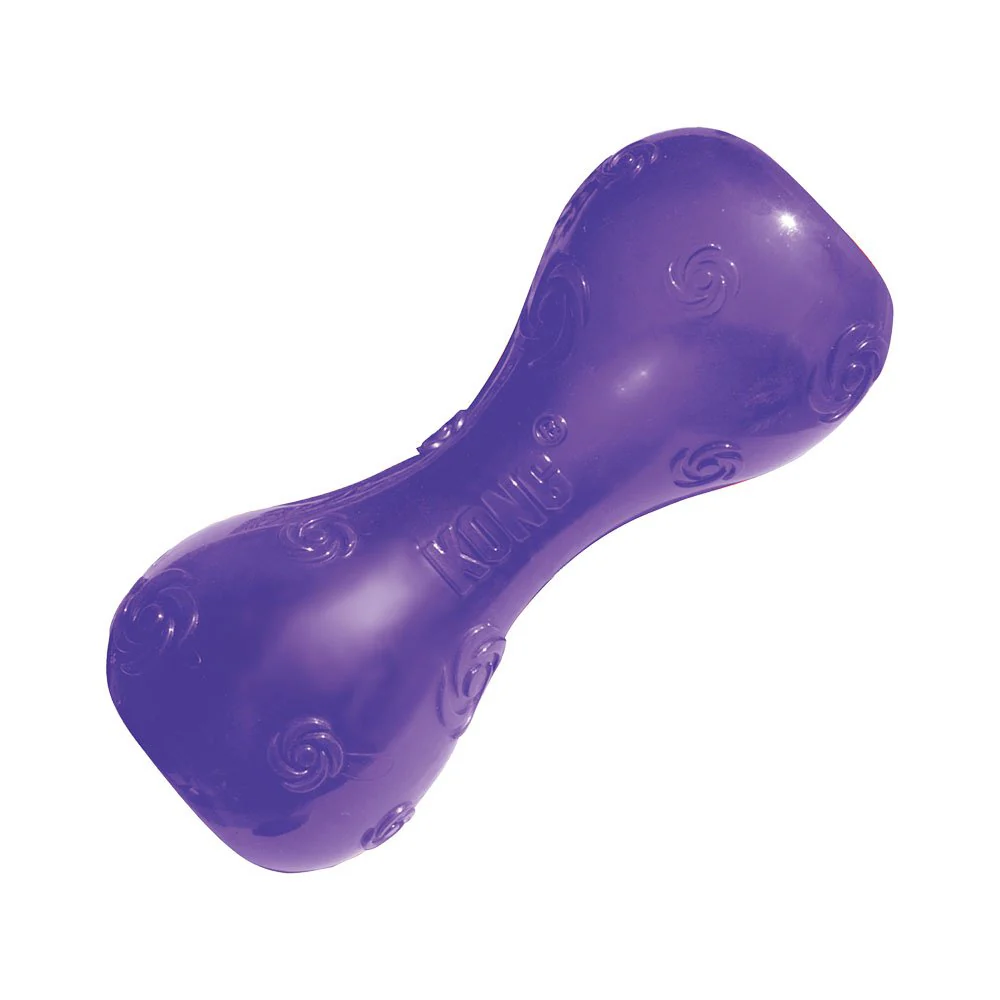 KONG Squeezz Dumbbell Dog Toy Assorted Large - Image 4