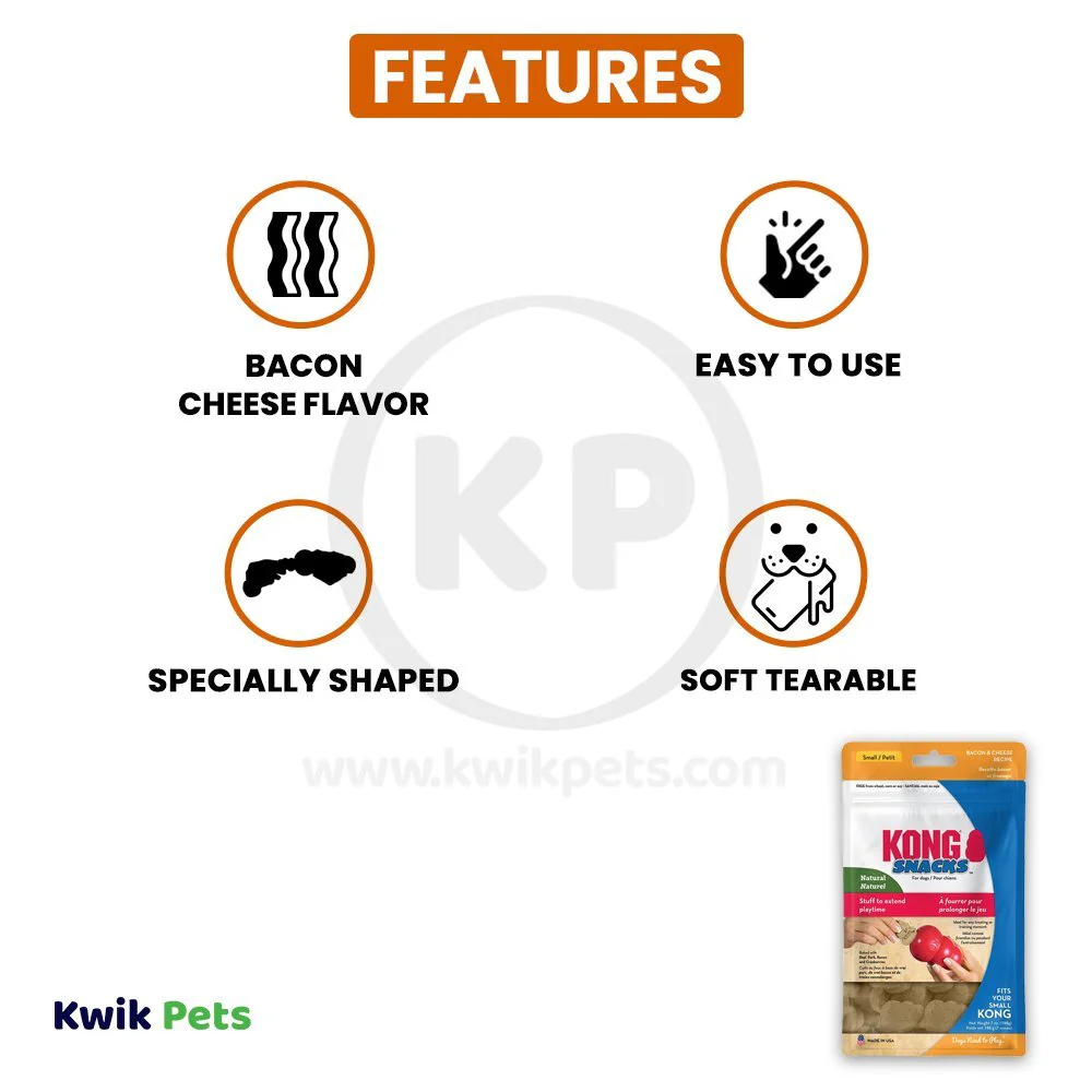KONG Stuff'N Snacks Dog Treats Bacon & Cheese Small 7-oz - Image 2