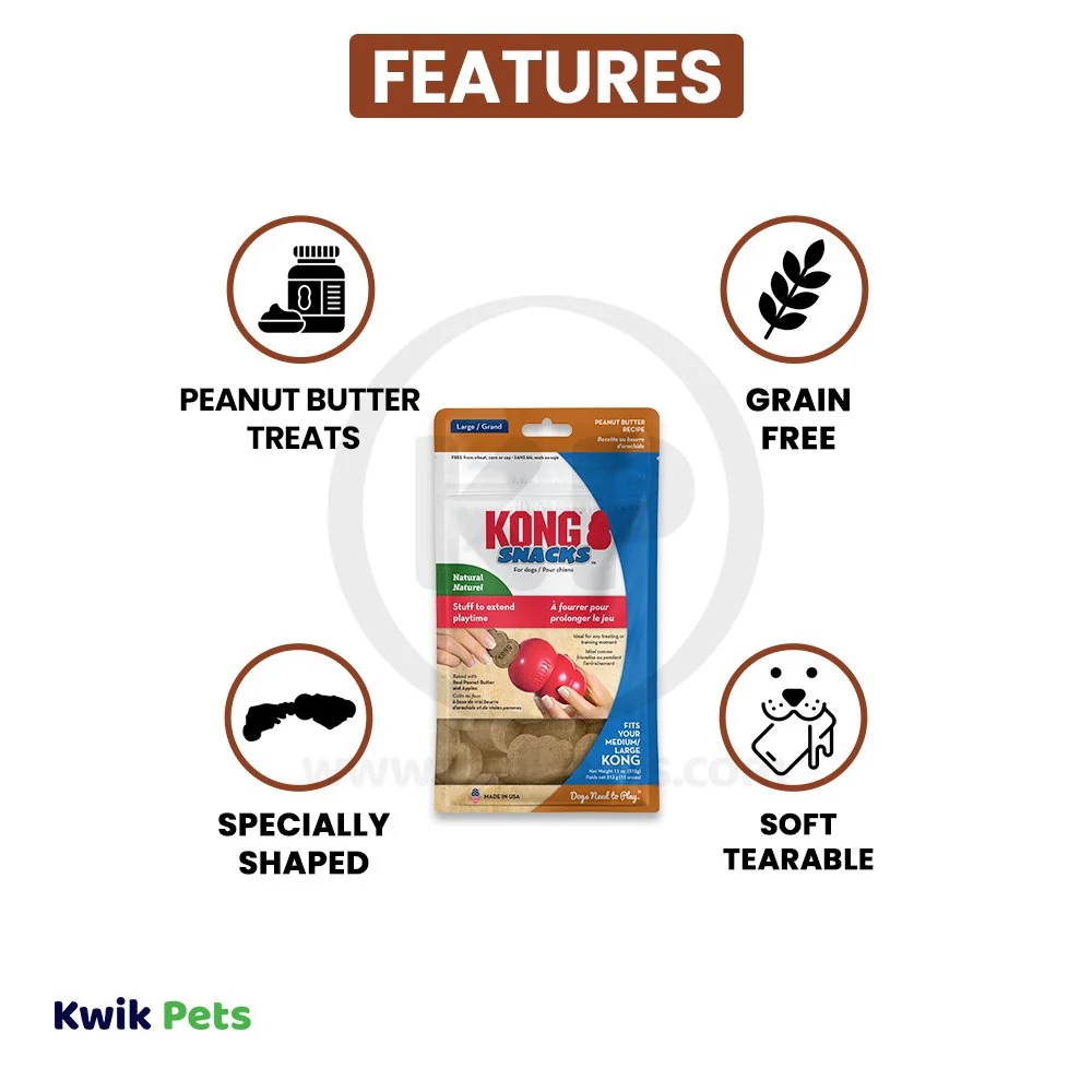 KONG Stuff'N Snacks Dog Treats Peanut Butter Large 11-oz - Image 2