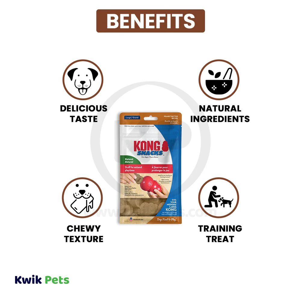 KONG Stuff'N Snacks Dog Treats Peanut Butter Large 11-oz - Image 3