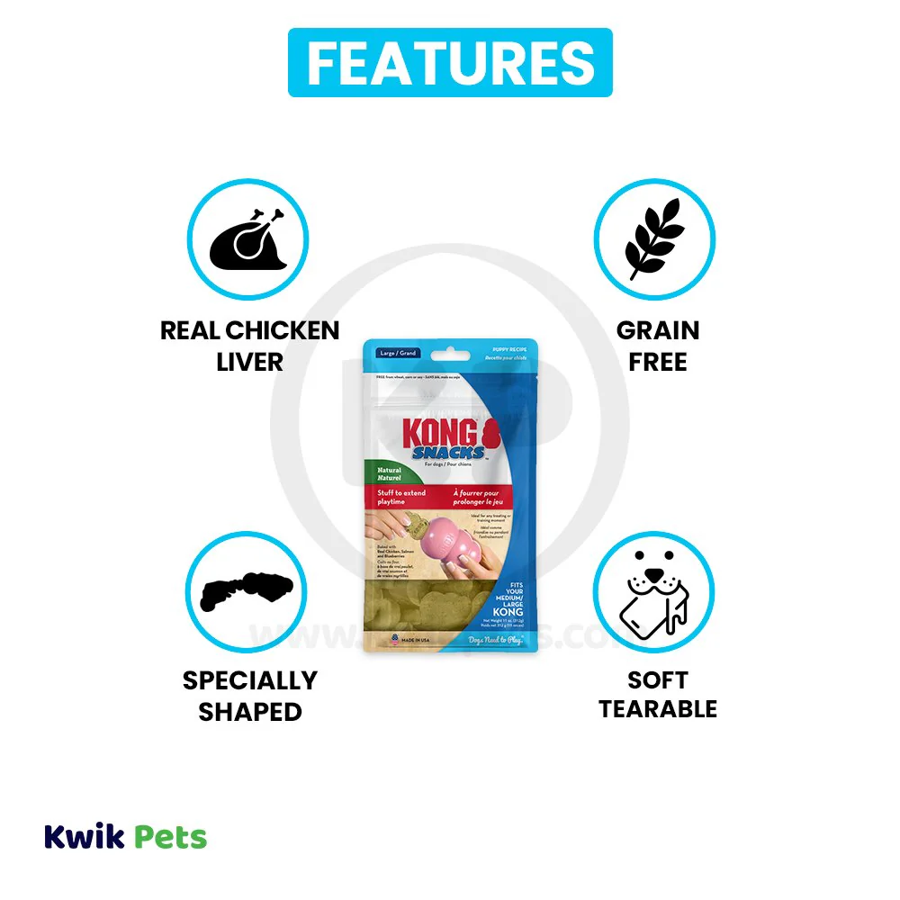 KONG Stuff'N Snacks Puppy Treats Chicken Liver Large 11-oz - Image 2