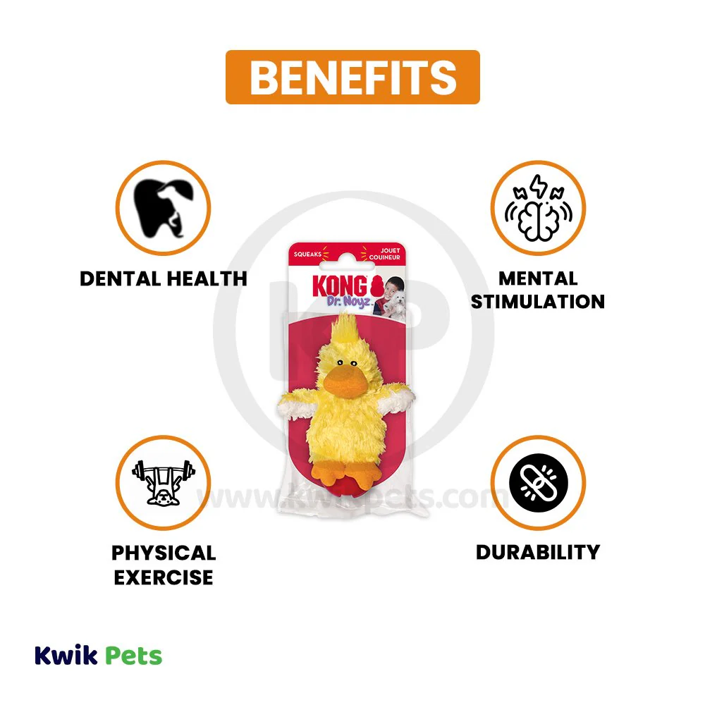KONG Plush Dog Toy Duck Small - Image 3