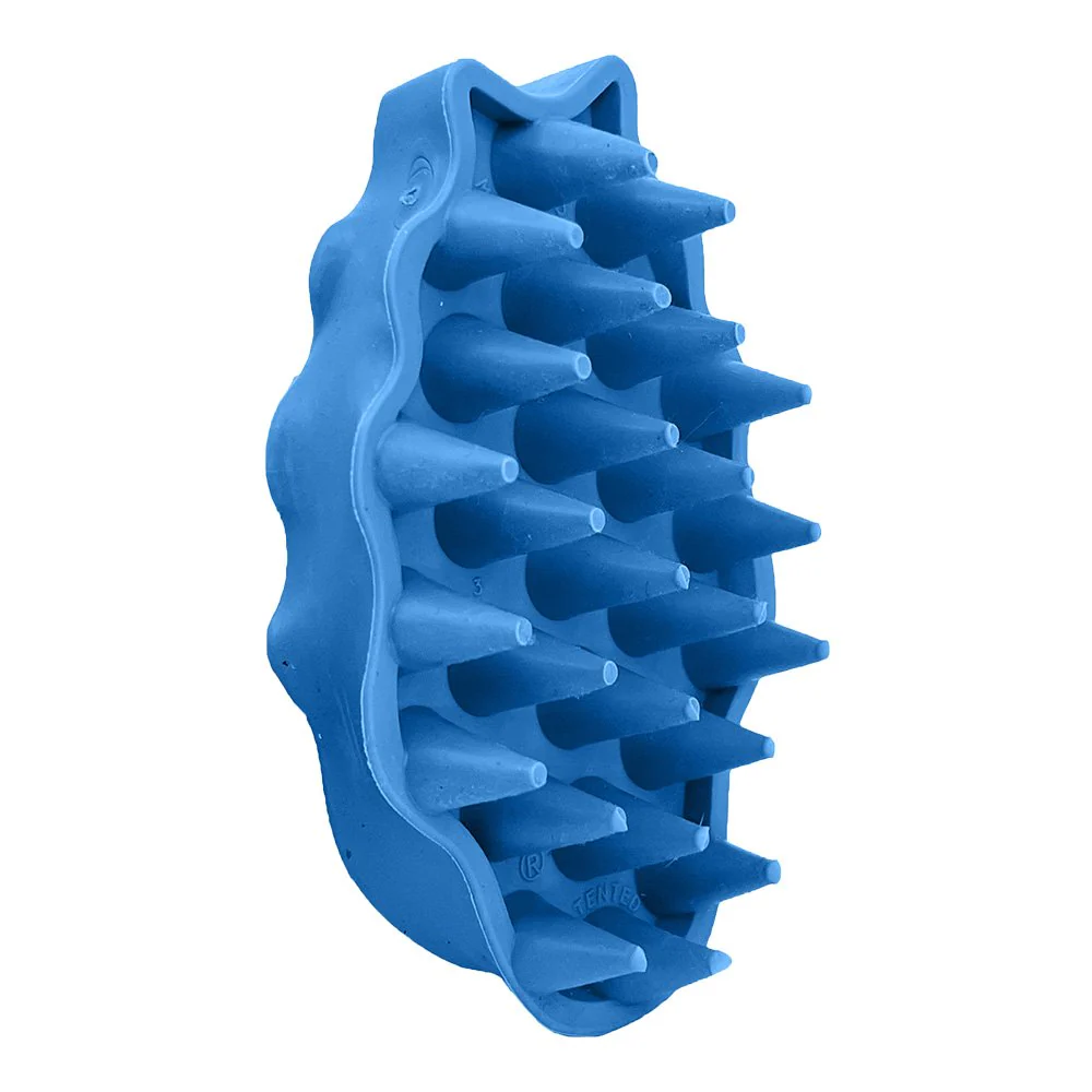 KONG Zoomgroom Rubber Dog Brush Boysenberry Large - Image 2