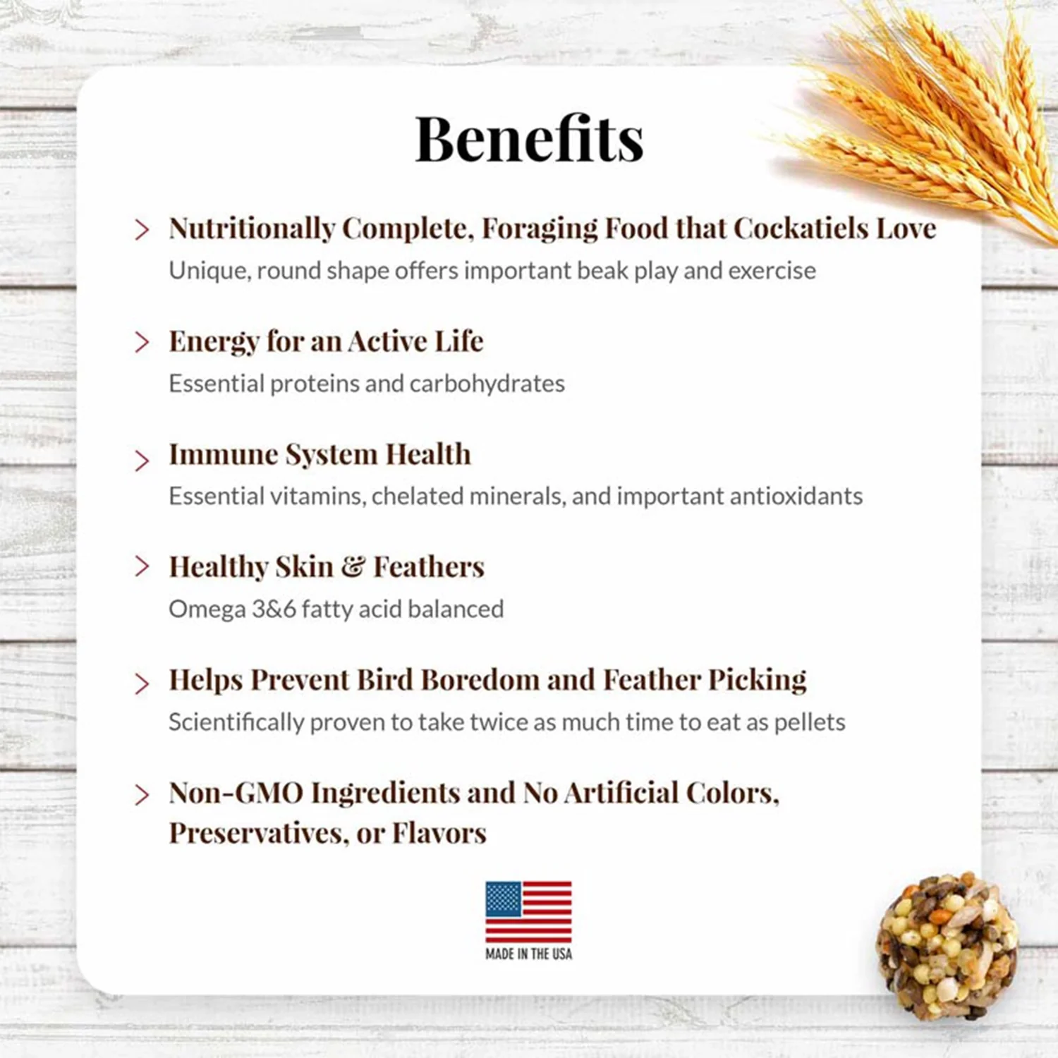 Lafeber Classic Nutri-Berries Cockatiel Bird Food 4-lb - Image 2