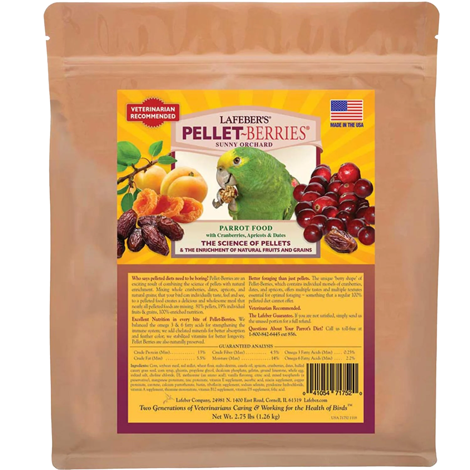 Lafeber Pellet-Berries Sunny Orchard Parrot Food 2.75-lb