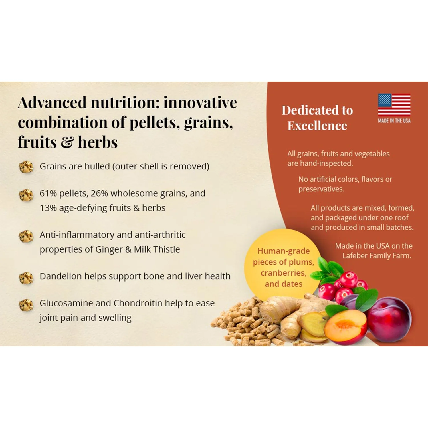 Lafeber Senior Bird Nutri-Berries Parrot Bird Food 3-lb - Image 7