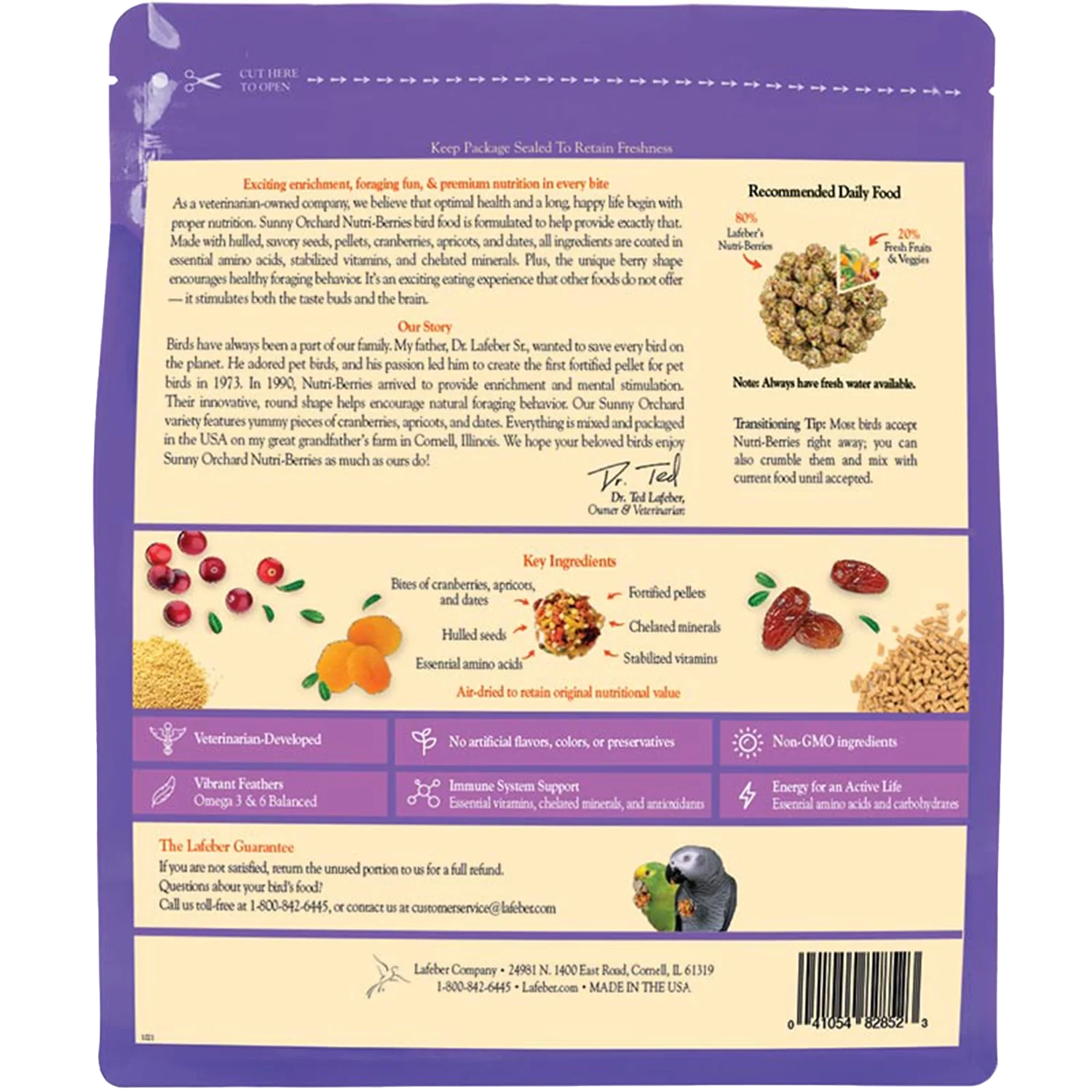 Lafeber Sunny Orchard Nutri-Berries Parrot Bird Food 3-lb - Image 2