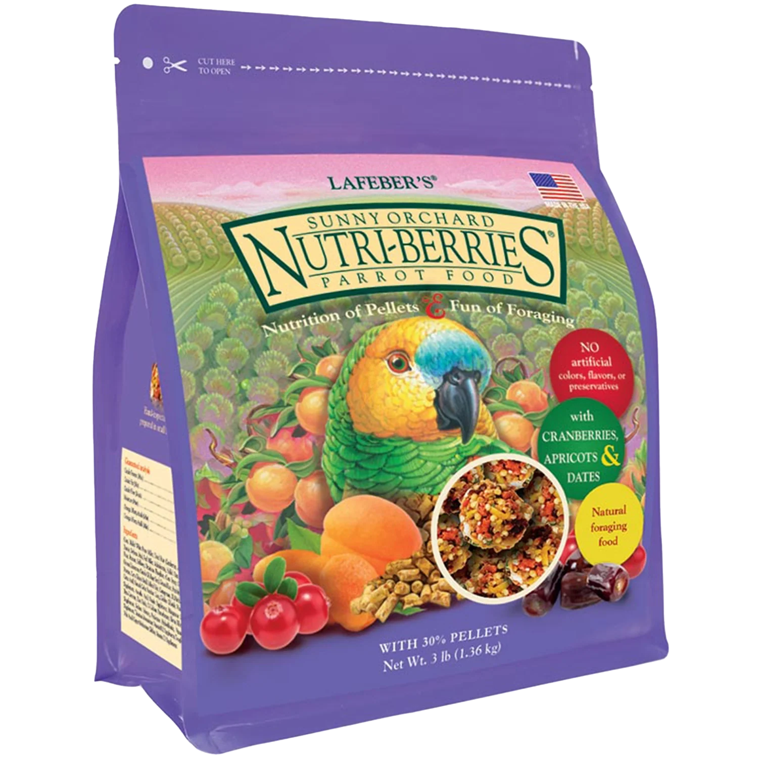 Lafeber Sunny Orchard Nutri-Berries Parrot Bird Food 3-lb - Image 3