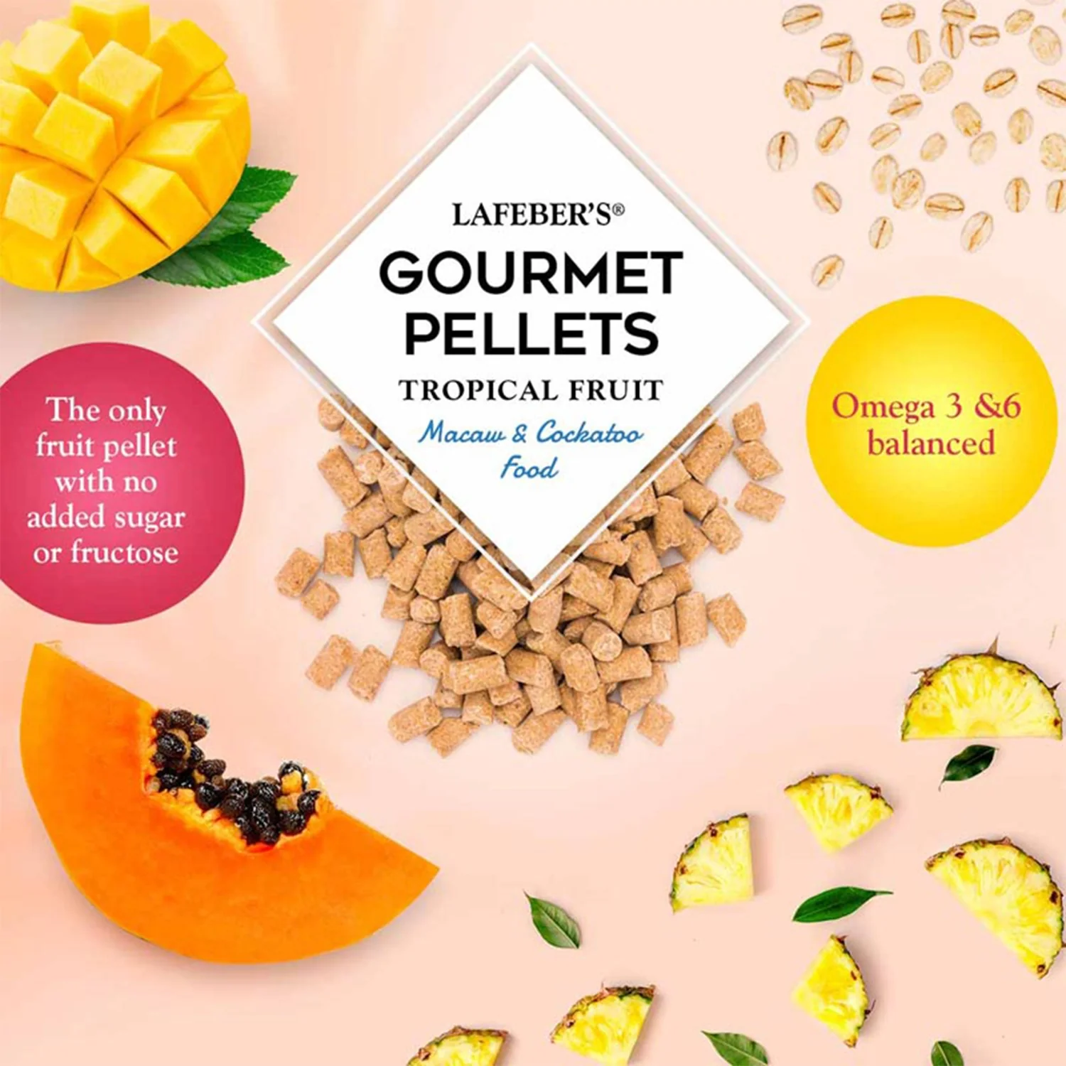 Lafeber Tropical Fruit Gourmet Pellets Macaw & Cockatoo Bird Food 4-lb - Image 9