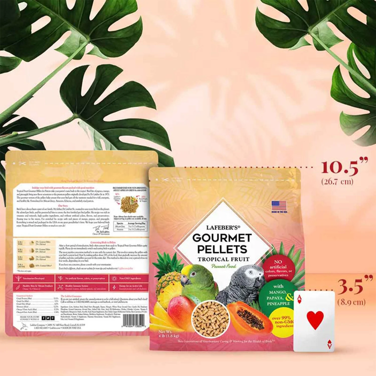 Lafeber Tropical Fruit Gourmet Pellets Parrot Bird Food 4-lb - Image 13