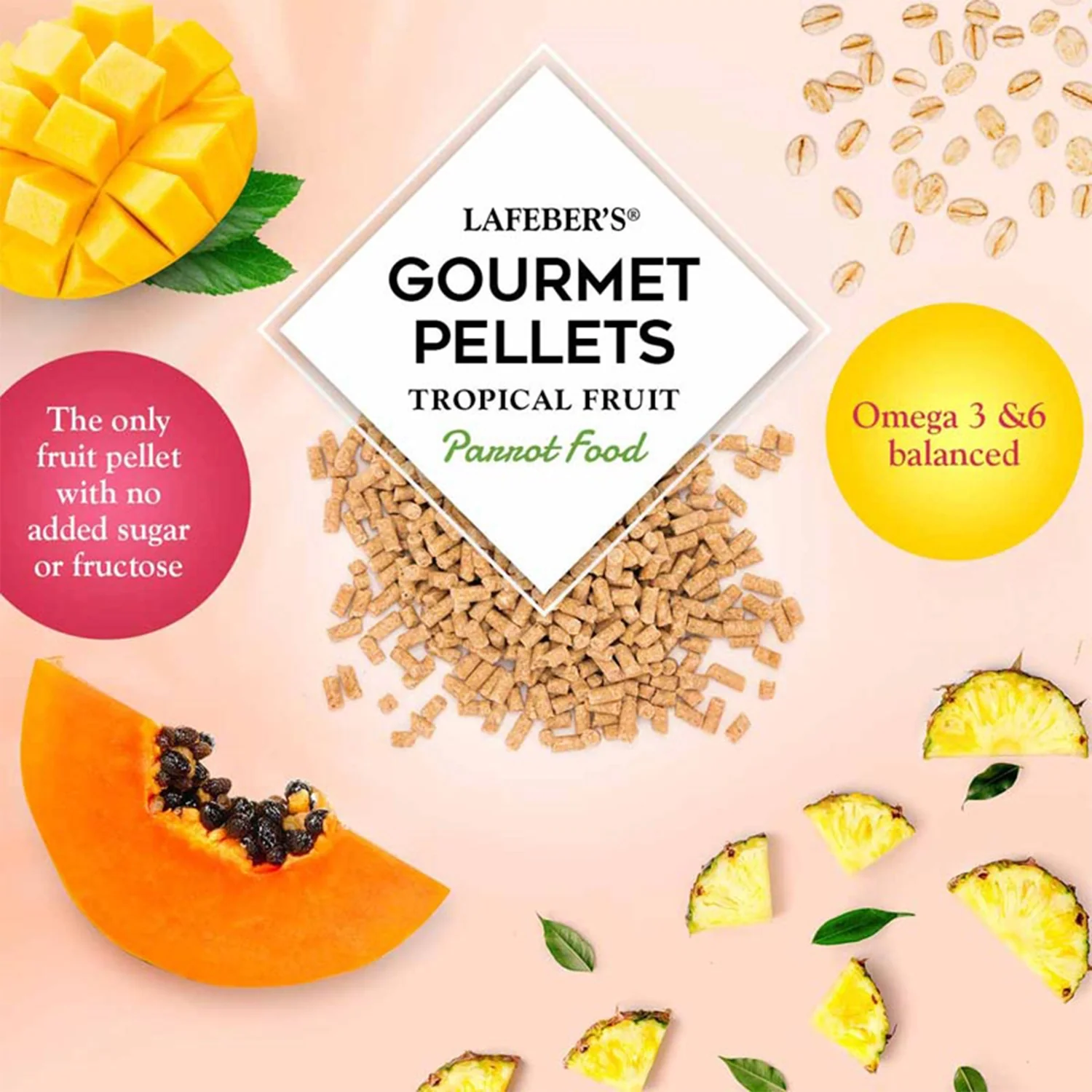 Lafeber Tropical Fruit Gourmet Pellets Parrot Bird Food 4-lb - Image 9