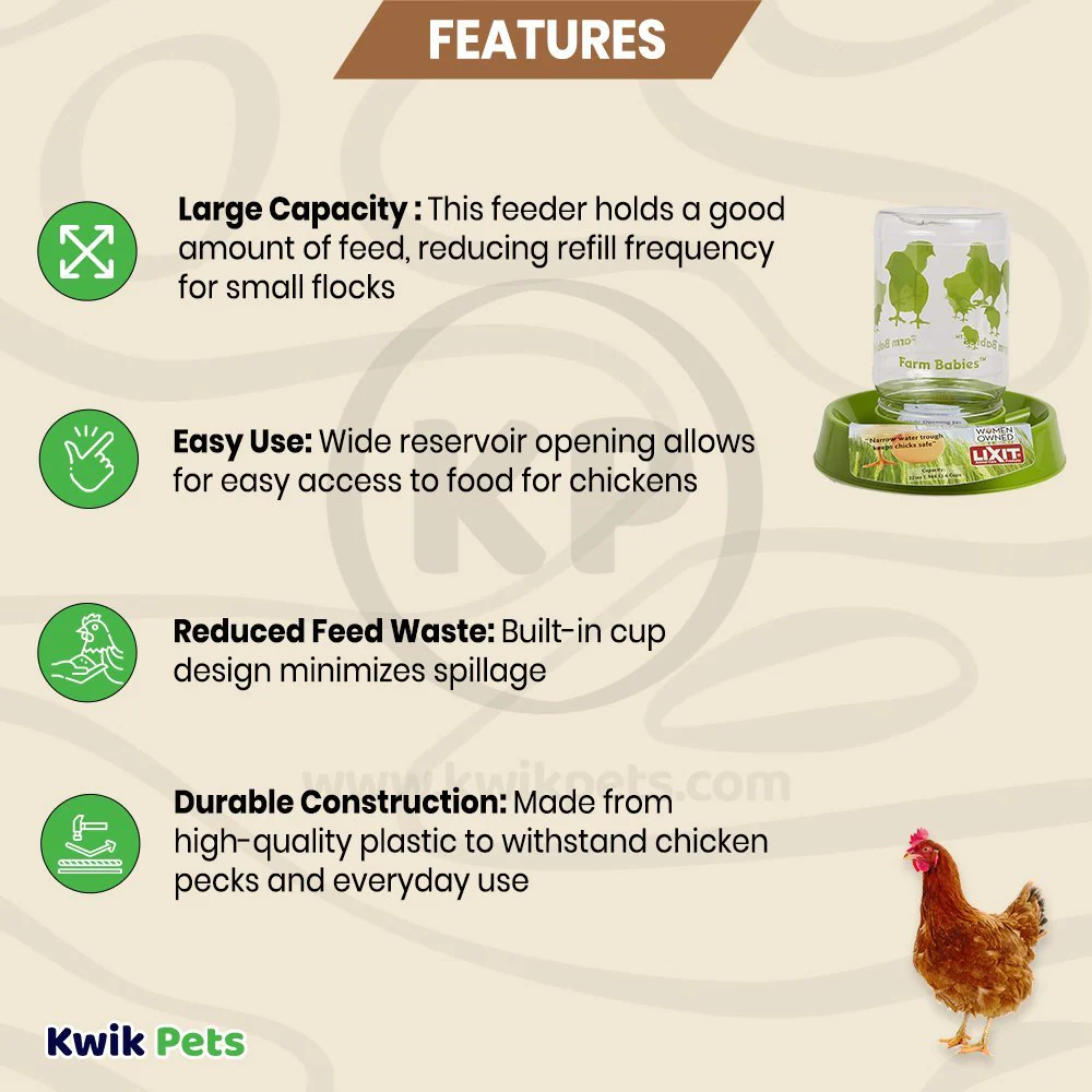 Lixit Farm Babies Chick Feeder 32-oz - Image 2