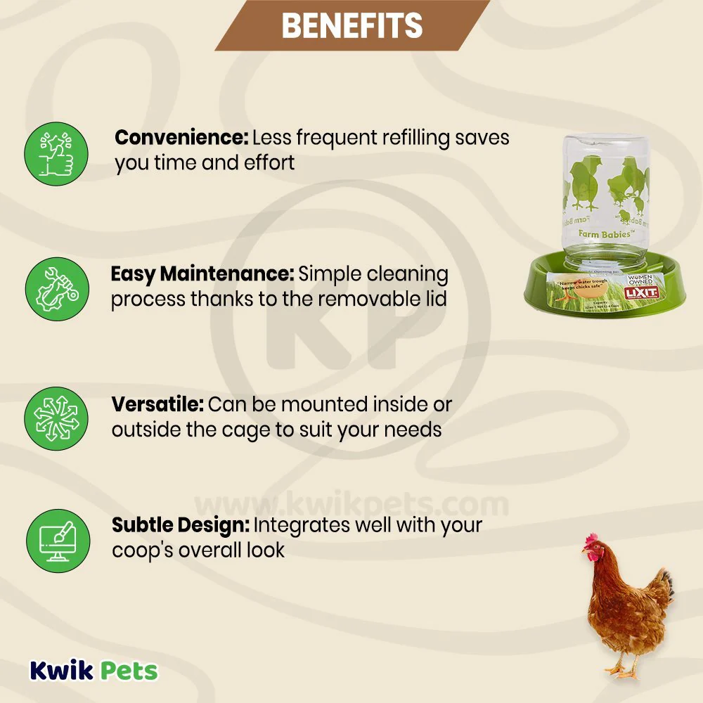 Lixit Farm Babies Chick Feeder 32-oz - Image 3