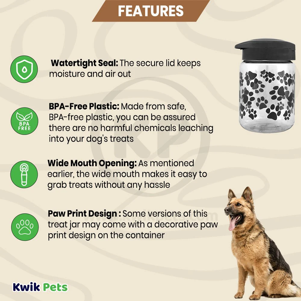 Lixit Dog Treat Jar Container Grey Clear Medium - Image 2