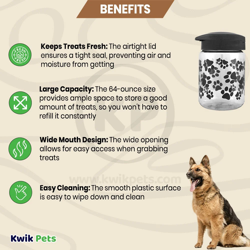 Lixit Dog Treat Jar Container Grey Clear Medium - Image 3
